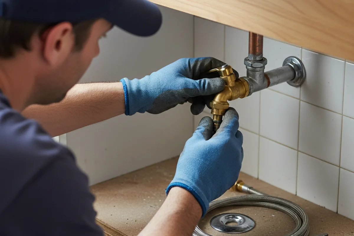 Shutoff valve and fitting work during Emergency Plumbing in Twelve Mile